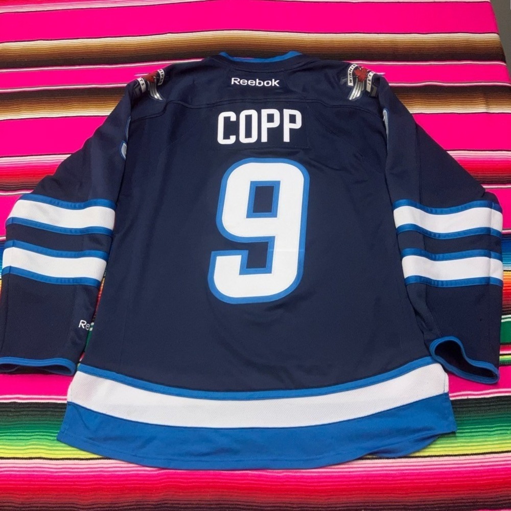 Reebok Winnipeg Jets‎ Home Hockey Jersey Men's L Andrew Copp #9 Blue NHL